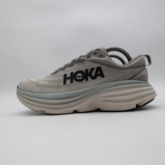 Hoka One One Bondi 8 Sharkskin Grey Men's Size 9 EE Running Shoes 1123202 SHMS - Picture 1 of 10